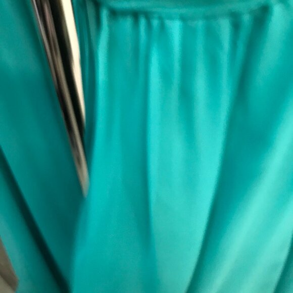 Knee-Length Chiffon Bridesmaids Dress, Jade Emerald Green One 1 Shoulder Ruched - Picture 3 of 6